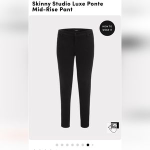 Skinny Luxe Ponte Mid Rise Pant 26S